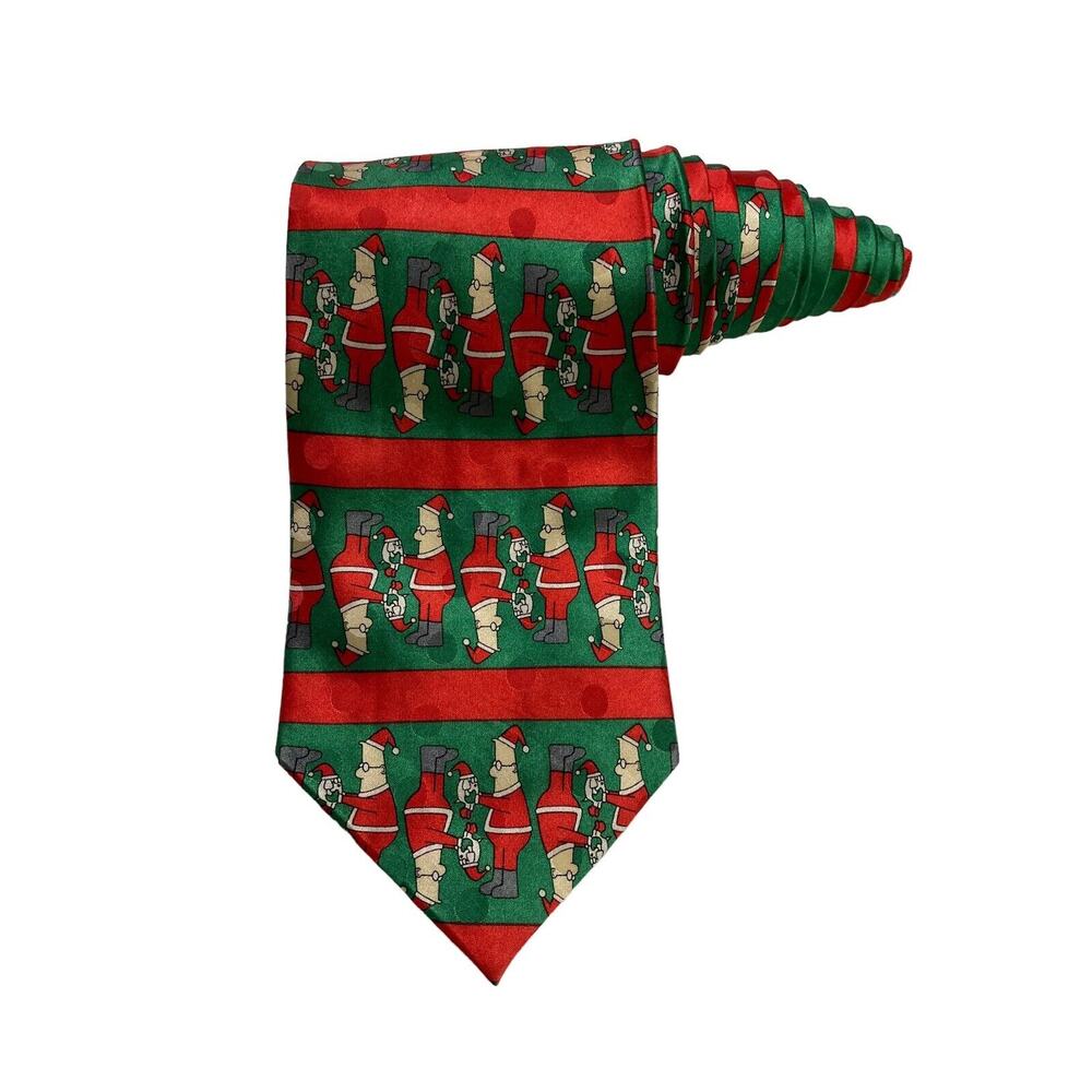 Softwear Dilbert Dogbert Christmas Holiday Cartoon Novelty Necktie 100% Silk